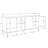 Stylish Oak & White Console Table, 70.9 x 31.5 x 17.7 inches | 100% Melamine Coated Chipboard, Plastic Legs | Multiple Shelves, Wall-Mountable Design, Perfect for Living Room, Hallway, or Entryway Decor-106861086
