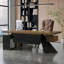 70.87" Tan+Black Rectangular Solid Wood+Iron desks-108304473-108304472
