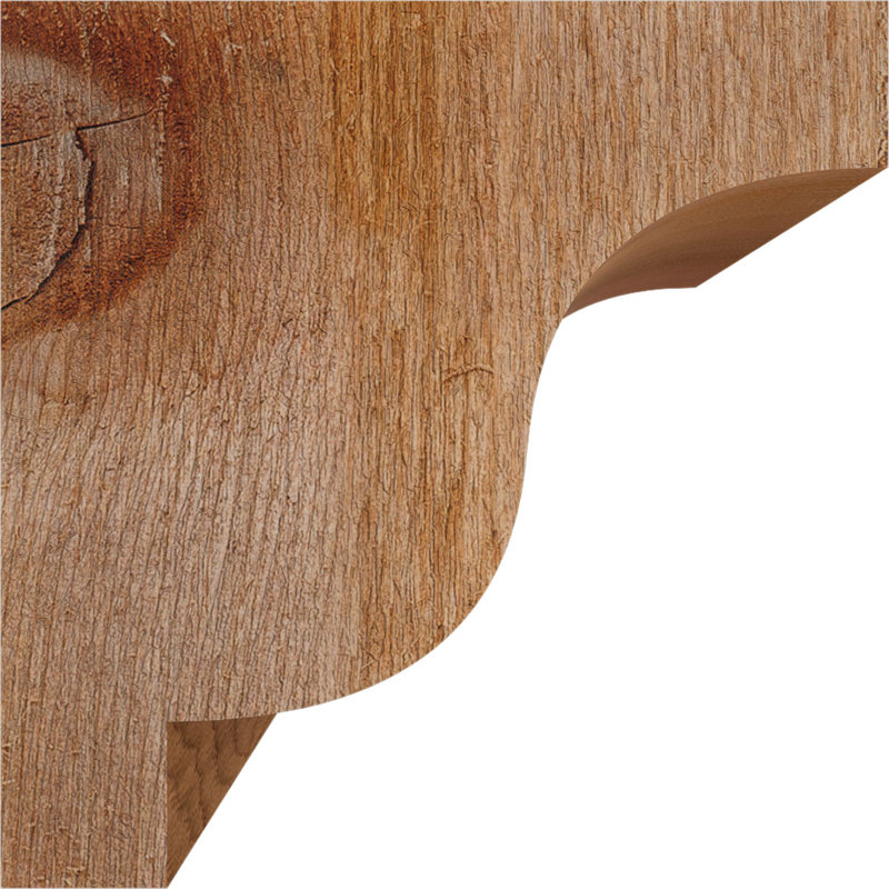 Newport Corbel, H 6 po x l 4 po x P 6 po, Cèdre rouge, Sciage brut