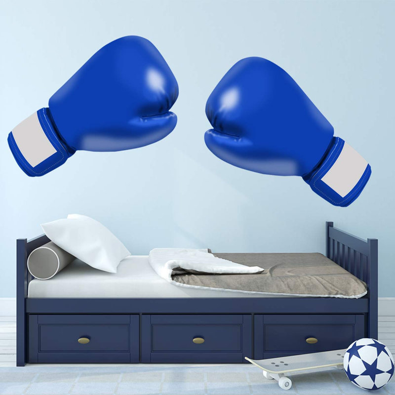 Adhésif décoratif gants de boxe Home Gym, H 48 po x l 30 po, Bleu