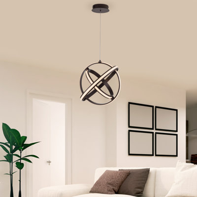 3 - Light Dimmable LED Globe Chandelier