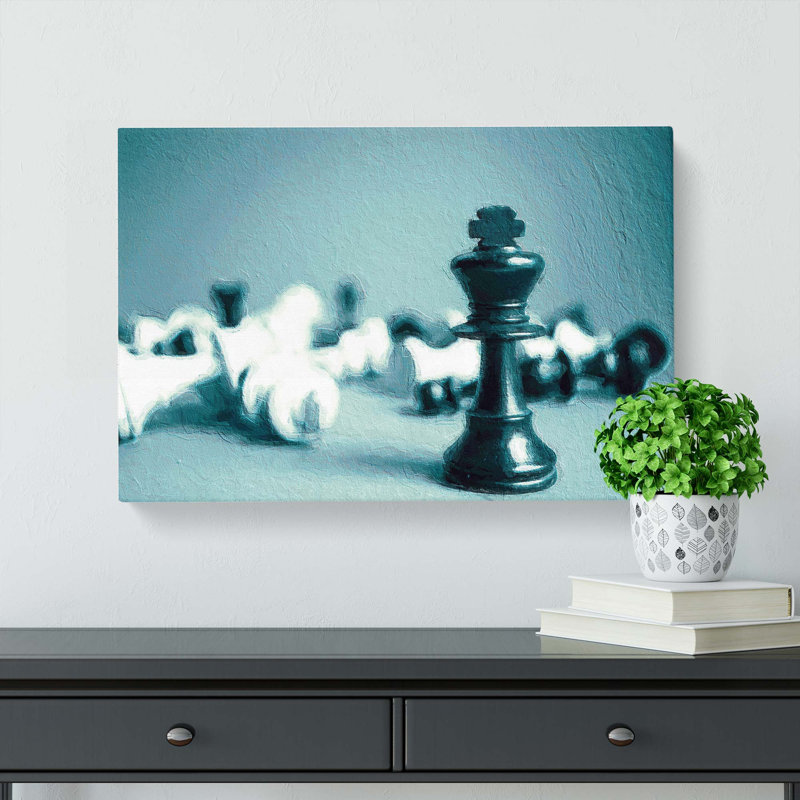 A Chess Battle - Wrapped Canvas, 40cm H x 60cm W x 3cm D