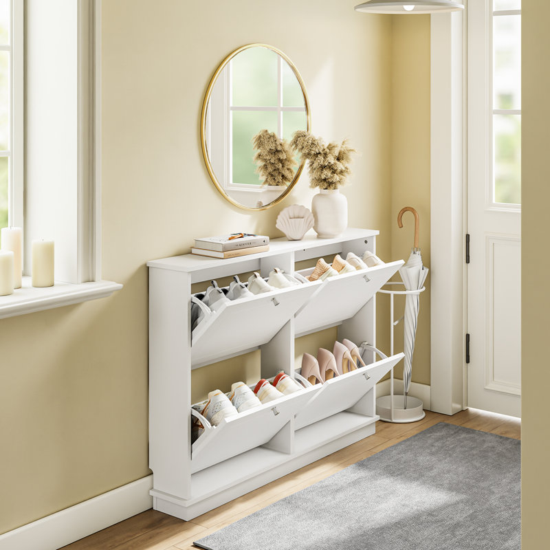 8 Pair Flip Down Shoe Storage