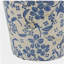 S / 2 jardinières en céramique bleue et blanche à motif floral