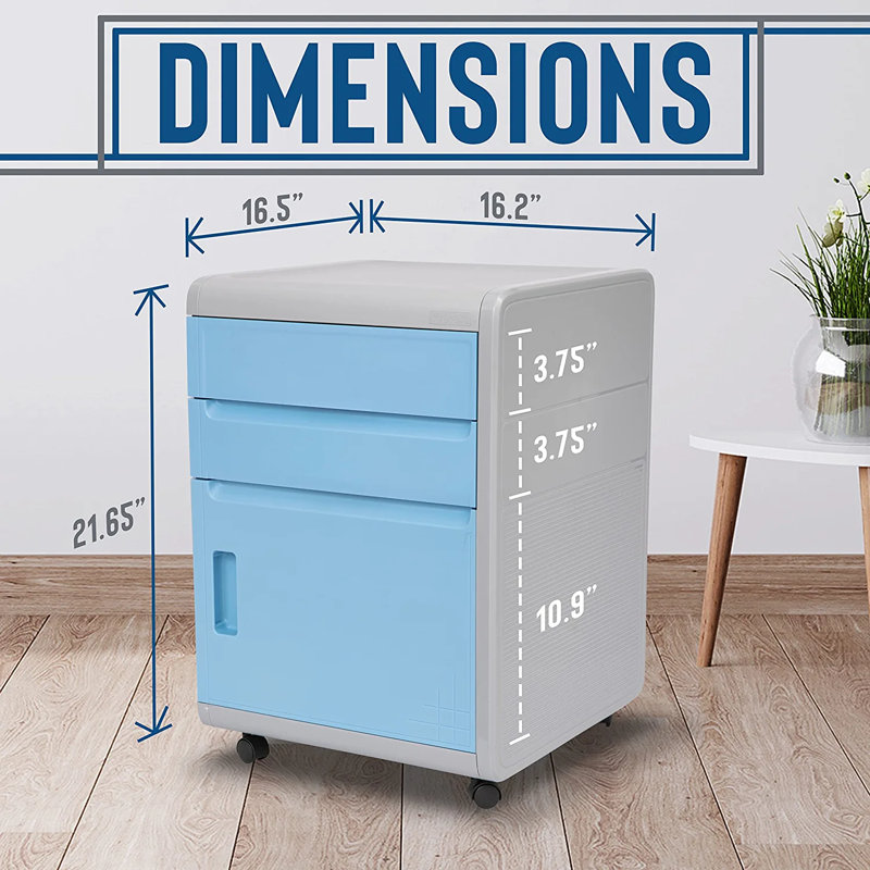 Jolando 16.54'' Wide 2 -Drawer Mobile File Cabinet