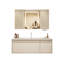 Meuble-lavabo mural 43,31 po crème avec miroir-705977681