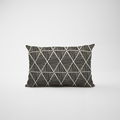 Polyester Lumbar Rectangular Indoor/Outdoor Pillow Cover & Insert