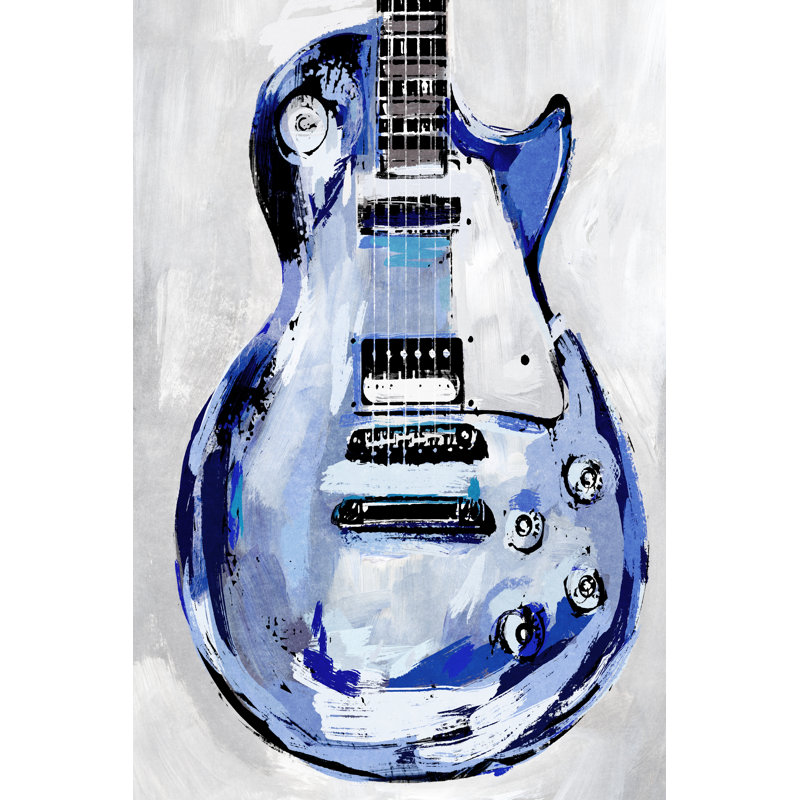 Electric Blues III by Annie Warren - Wrapped Canvas Painting, 30cm H x 20cm W x 3.8cm D