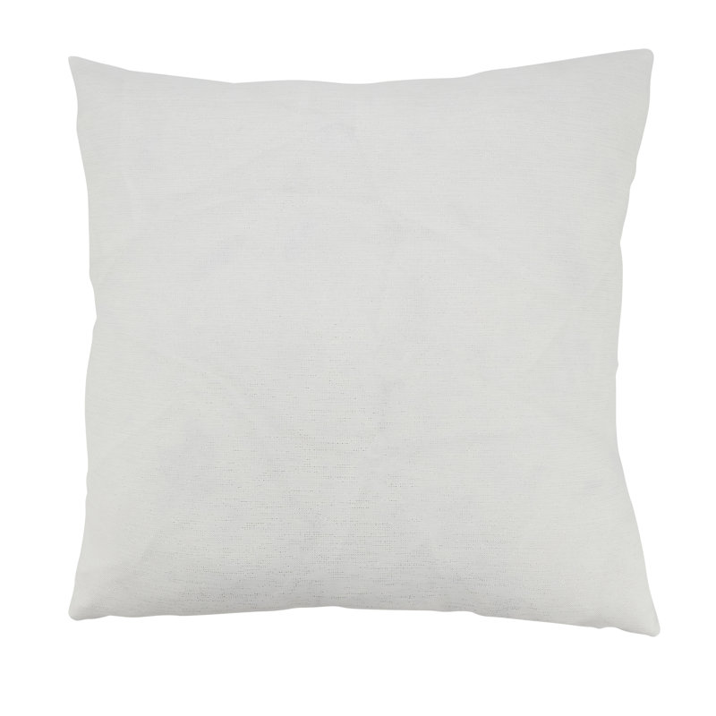 White Festive Christmas Trees and Snowflakes 18" Throw Pillow Cover