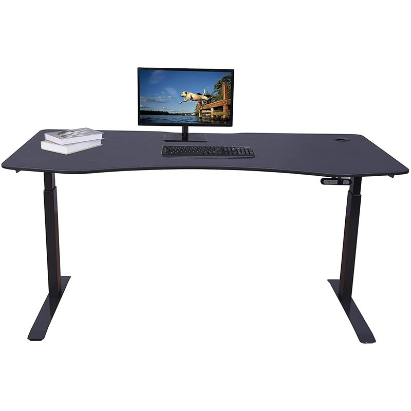 Adjustable Metal Base Standing Desk, 48" H x 59" W x 29" D, Black