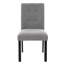 Chaise de salle à manger capitonnée 4 pièces, lin rustique revêtu de pieds en bois d'hévéa, chaise d'appoint rembourrée-259512518