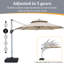 Parasol en porte-à-faux 118,11 po Romalda