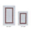Ensemble de tapis pour salle de bain 2 pièces 100% coton 2370 g / m² Broshouse, tapis de salle de bain touffeté ultra moelleux, super absorbant certifié OEKO-TEX®, réversible, lavable à la machine, confort semblable au spa, blanc / rose-1897437774-1922298103