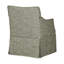 Fauteuil rembourré gris avec cachette pour la salle à manger, doux et courbé et sur mesure, mouvement fluide, dossier entièrement rembourré, accoudoirs de siège, coussin amovible, siège en mousse double couche, pieds en bois massif, assemblage