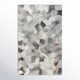 Ricci Abstract Handmade Leather Area Rug in Gray