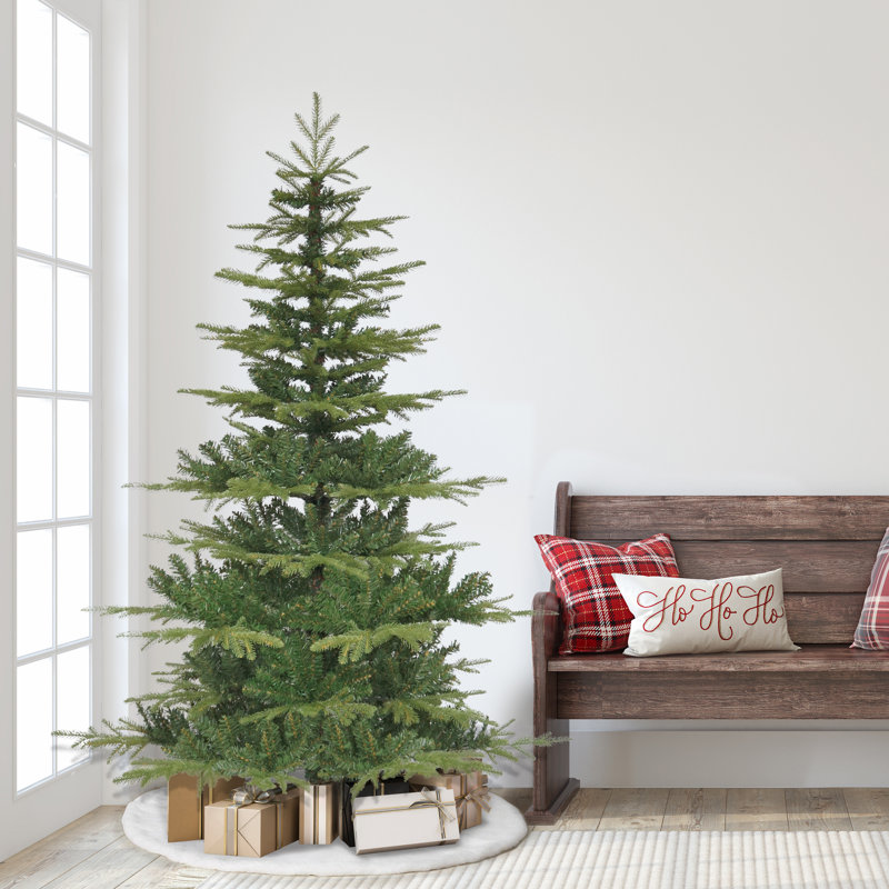 Unlit Aspen Pine Artificial Christmas Tree, 5.91ft H x 3.67ft W