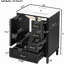 Meuble-lavabo 24 po avec lavabo en céramique, porte à fermeture douce, 3 tiroirs, poignées dorées et support de porte-127467487