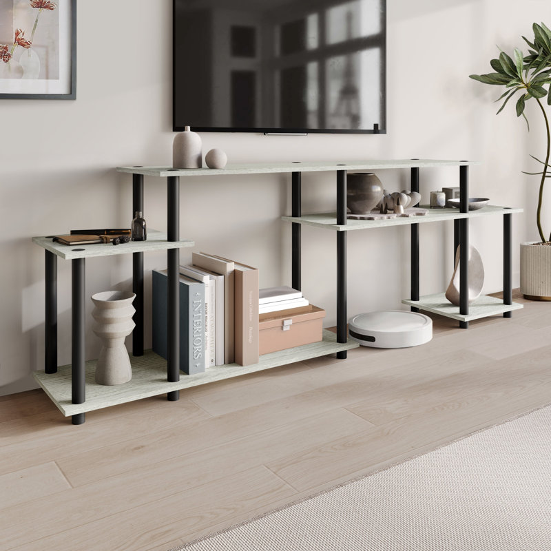 Meuble télé 3 niveaux Easy Twist, Gris clair