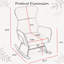 Chaise berçante beige Teddy à bascule