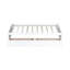 Lit simple en bois d'hévéa massif blanc avec 2 tiroirs, mouvement de tiroir fluide, bois de construction, structure stable, grande capacité de rangement-699328300