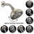 Brushed Nickel High Pressure 6Setting 4" Shower Head  Angle Adjustable, Clogproof Shower Head-126148554