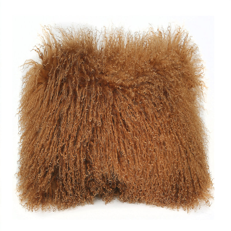 Wool Pillow Cover & Insert, Camel, 18" x 18"