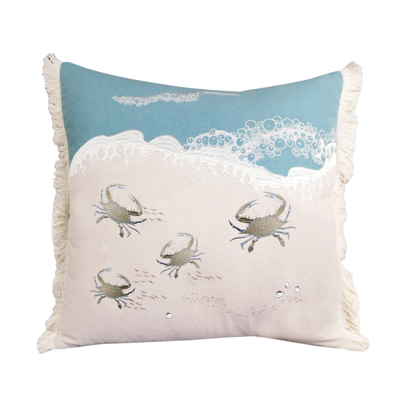 Crab with Waves Pillow