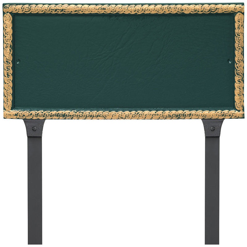 Plaque d'adresse rectangulaire à deux lignes avec piquets Harrison, Oui