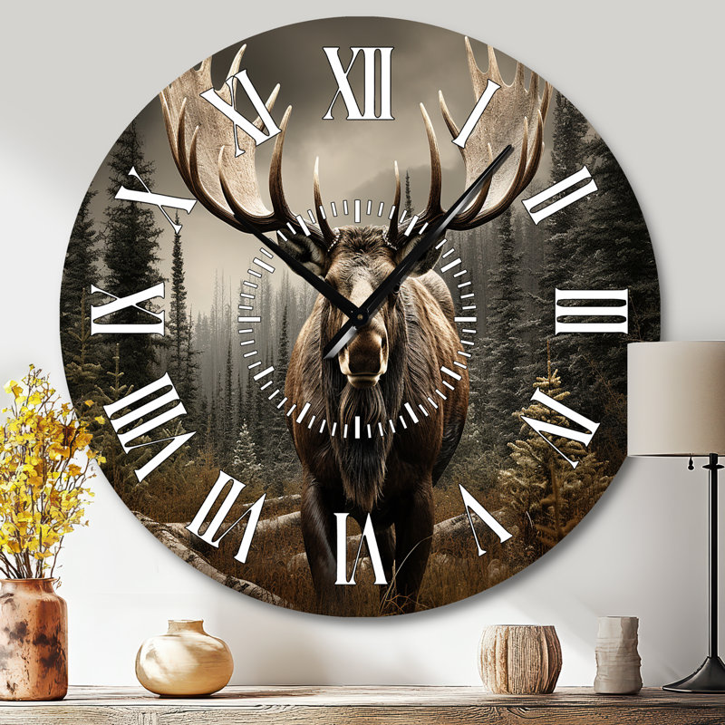 Horloge murale Brown Brown, Grand