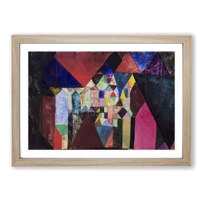 Municipal Jewel by Paul Klee - Picture Frame Painting, 27cm H x 36cm W x 2cm D, Oak Framed