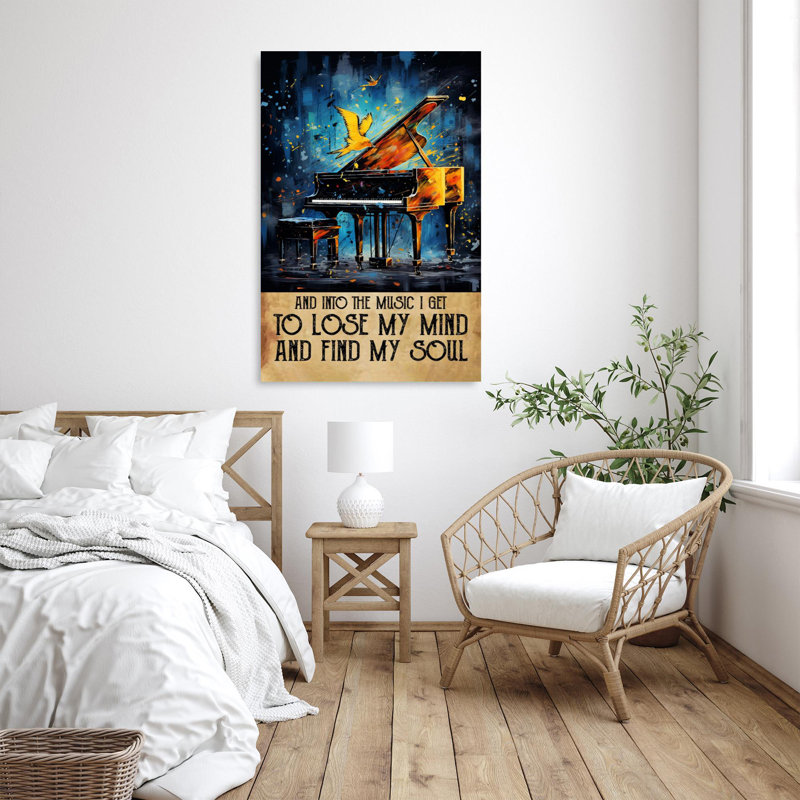 " Piano And Into The Music ", 36" H x 24" W x 1.25" D