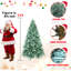 Arbre de Noël bleu / vert teinté en PE / PVC, branches articulées, aspect naturel, support en métal stable, décoration des Fêtes facile à assembler-1116202512
