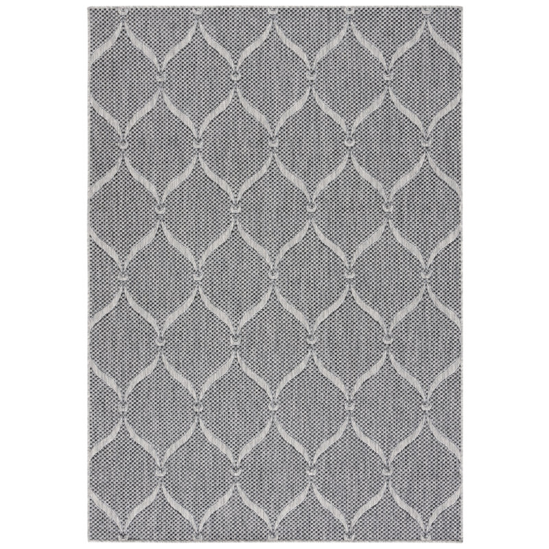 Tapis d'intérieur / extérieur à motif géométrique Nylie Performance, Carré 6 pi 7 po