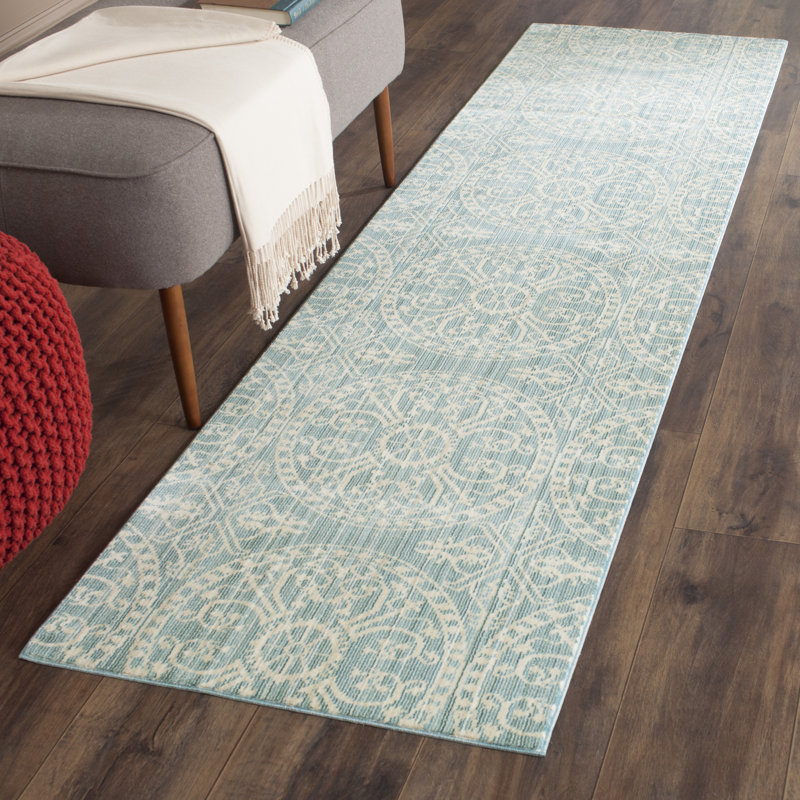 Harlee Damask Hand Woven Area Rug, Runner 69 x 244 cm