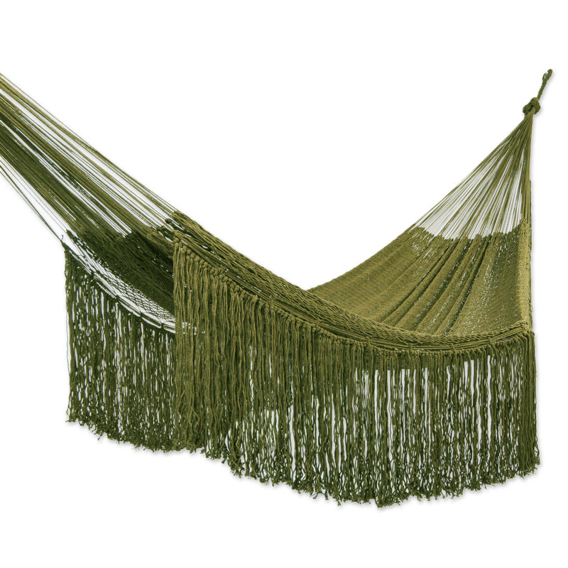 Hamac à barre d'écartement double, Vert olive, l 79 po x L 98 po