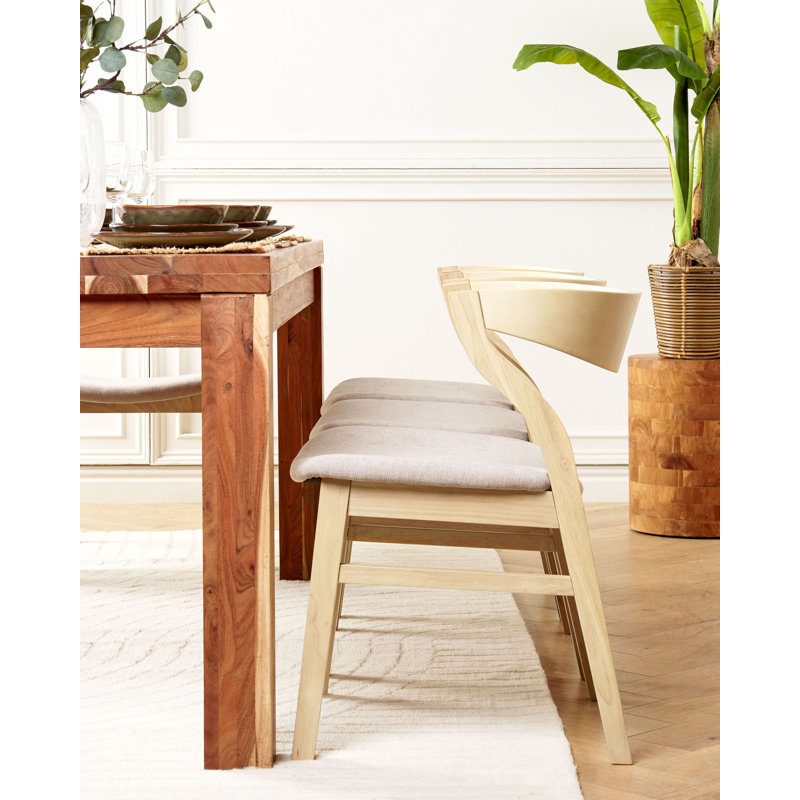 Amira 45cm H Polyester Blend Upholstered Spindle Side Chair in Beige