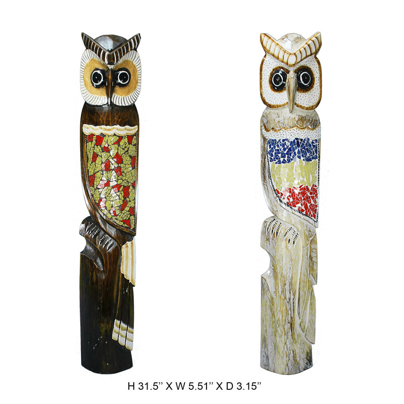 Owlswick Animals Statue, 31.5" H x 5.51" W x 3.15" D