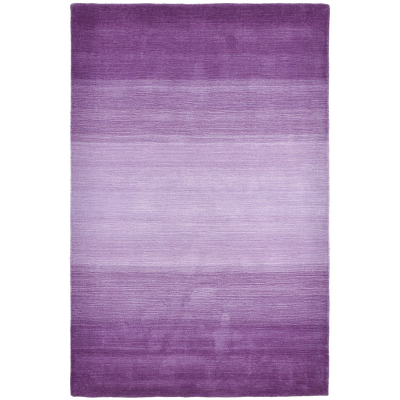 Hand-Loomed Wool Purple Rug, Rectangle 190 x 290cm