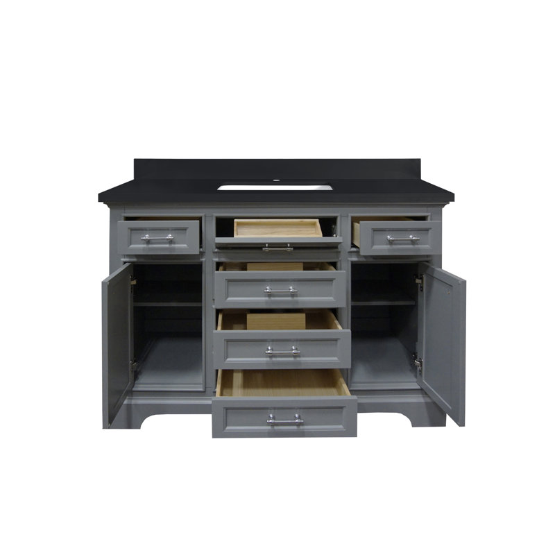 Ensemble de meuble-lavabo simple 49 po Harkness, Gris