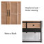 Buffet noir massif et bois manufacturé