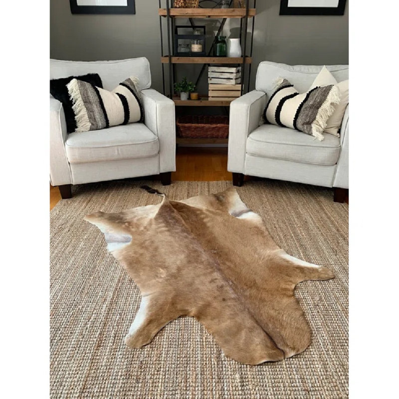 Real Hartebeest Antelope Hide Rug