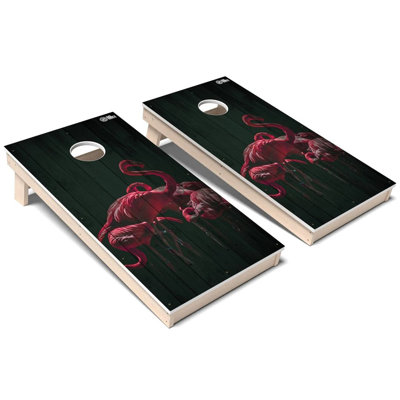 Wild Animal Flamingos All-Weather Composite Cornhole Board Set