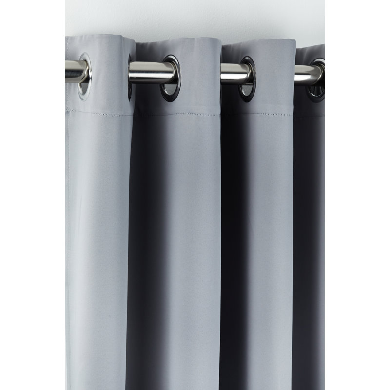 Wildermuth Eyelet Room Darkening Thermal Door Curtain, Grey, Width 168 x Drop 213cm