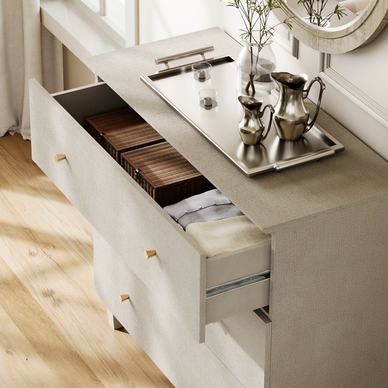 Commodes 4 en 1 avec 8 tiroirs et 2 tablettes pour la chambre à coucher, Beige foncé