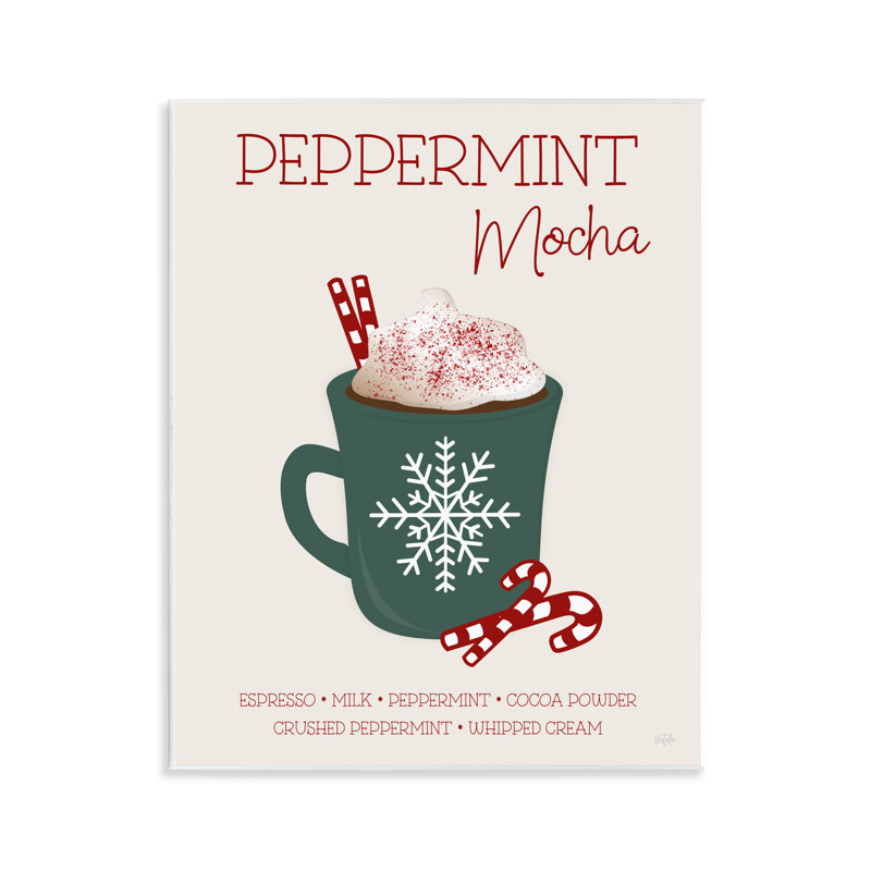 «Peppermint Moka Seasonal Drink», plaque murale par Natalie Carpentieri