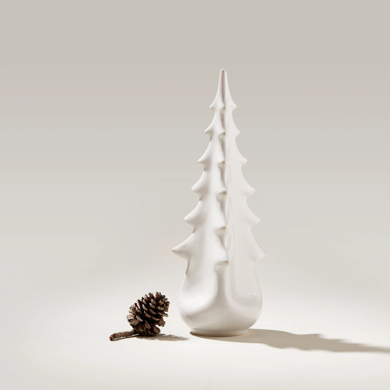 Pottery Evergreen, 5.25"W x 5.25"D x 14"H, Dove