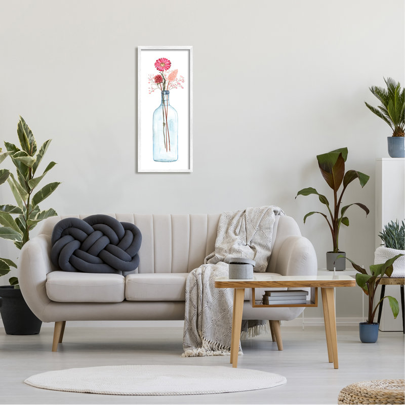 Minimaliste Aster Flower Arrangement en pot de verre, conception simple par Susan Jill - Peinture