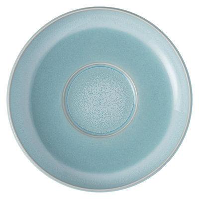 J'aime. par Villeroy & Boch - Soucoupe tasse à café turquoise Perlemor, dimensions: env. 6,25 x 6,25 x 1 po, bleu, lavable au lave-vaisselle et au micro-ondes, glacis effet poterie, soucoupe en porcelaine de qualité supérieure