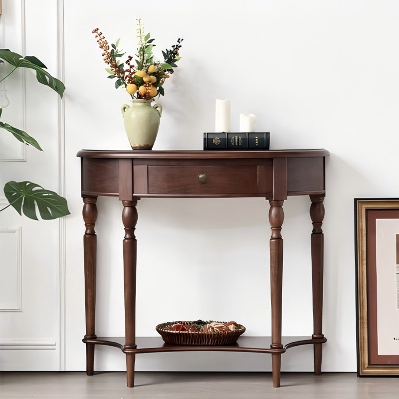 Étagère de rangement de 39,37 po de style américain en bois massif de couleur noyer