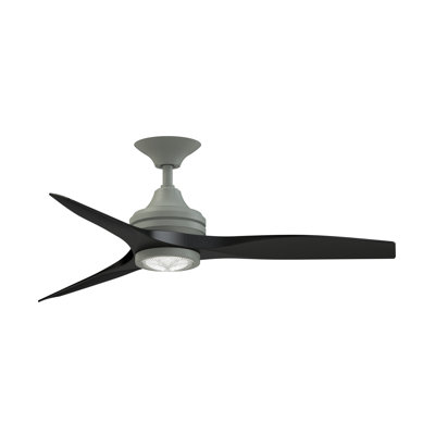 Spitfire 48 Inch Indoor/Outdoor Ceiling Fan With LED Light Kit - Antique Graphite With Black Blades